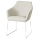TOSSBERG chair, metal white/Gunnared beige, 42x82x56 cm