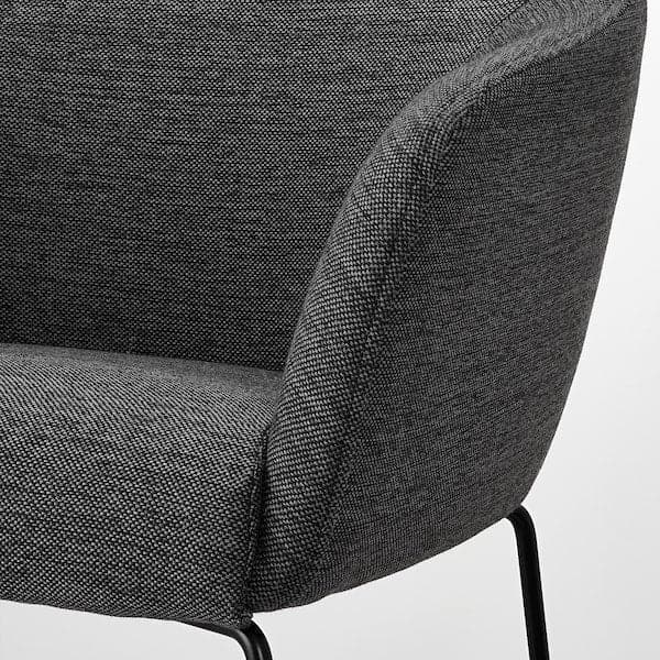 TOSSBERG Chair - black/grey metal