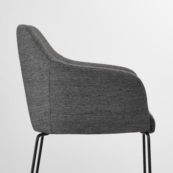 TOSSBERG Chair - black/grey metal , - best price from Maltashopper.com 90435324