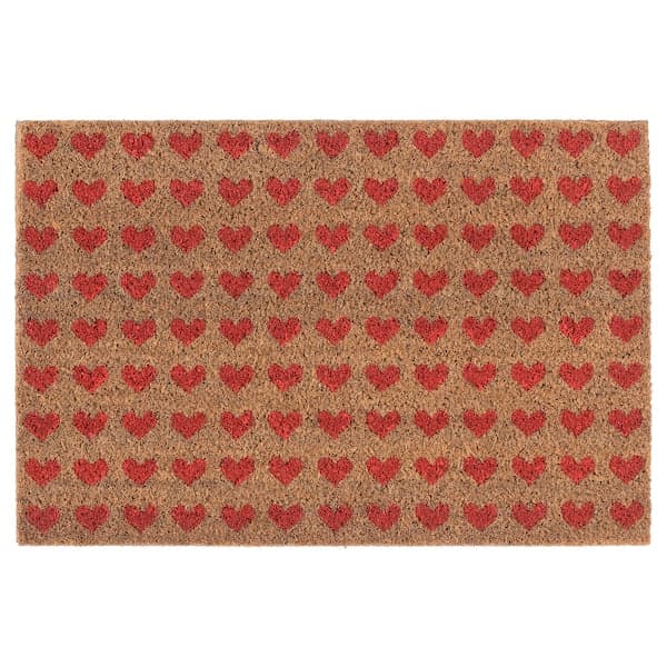 TOSSDAN - Doormat, natural/heart, , 40x60 cm - best price from Maltashopper.com 60561842