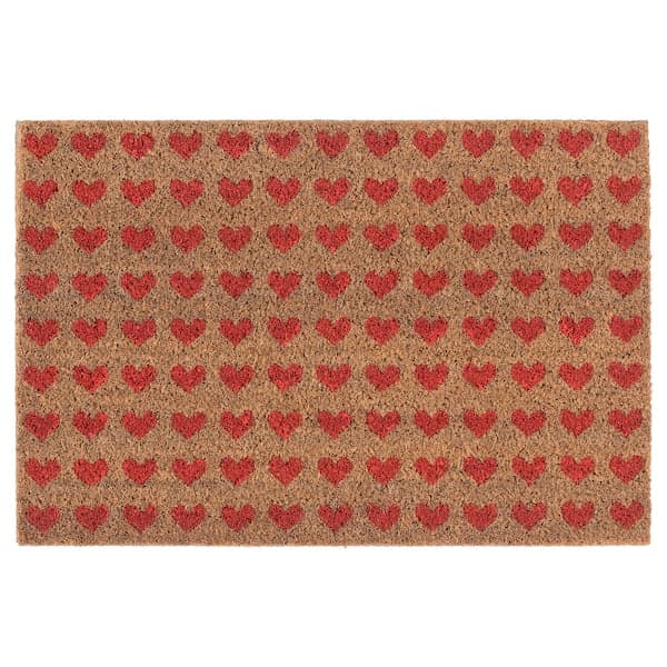 TOSSDAN - Doormat, natural/heart, , 40x60 cm