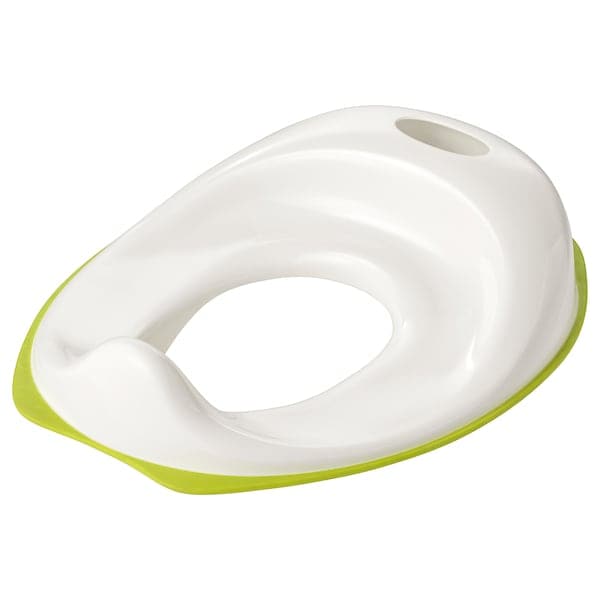 TOSSIG - Toilet seat, white/green