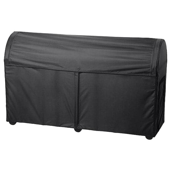 TOSTERÖ - Storage box, outdoor, black, 129x44x79 cm