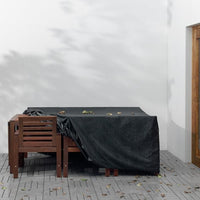 TOSTERÖ - Cover for furniture set, dining set/black, 215x135 cm - best price from Maltashopper.com 80292325