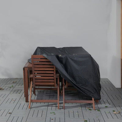 TOSTERÖ - Cover for furniture set, dining set/black, 145x145 cm - best price from Maltashopper.com 30292323