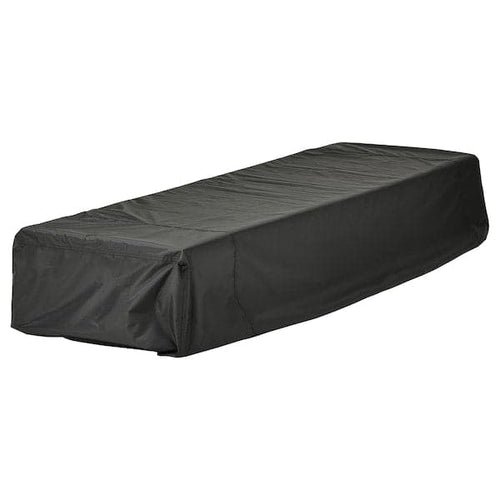 TOSTERÖ - Cover for outdoor furniture, black, 206x75 cm