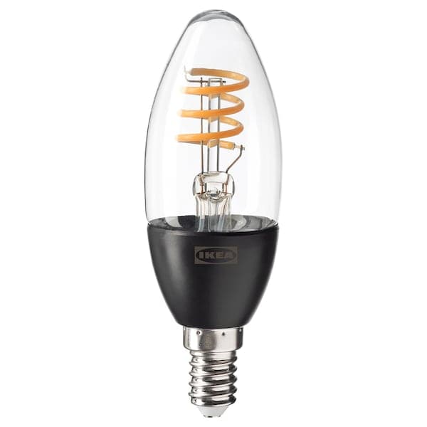 TRÅDFRI LED bulb E14 250 lumens - adjustable intensity wireless warm white/transparent candle