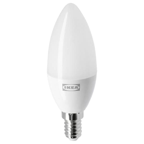 TRÅDFRI LED bulb E14 470 lumens - adjustable intensity wireless spectrum white/candle white opaline