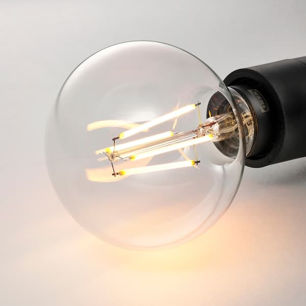 TRÅDFRI - Lampadina a LED E27 470 lumen, smart intensità regolabile wireless/bianco caldo trasparente/globo