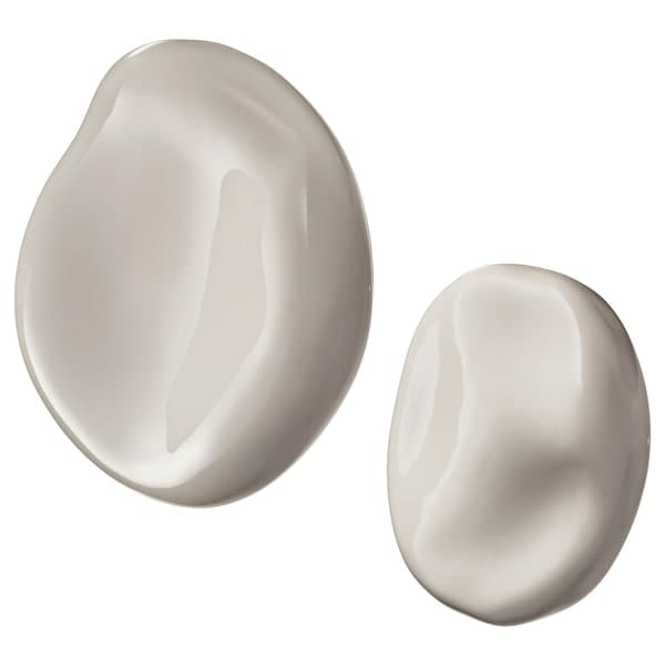Ikea TRÄDGRÄNSEN - Wall decoration, set of 2, ceramic/stones beige