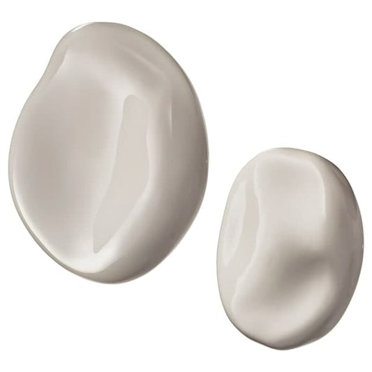 Ikea TRÄDGRÄNSEN - Wall decoration, set of 2, ceramic/stones beige
