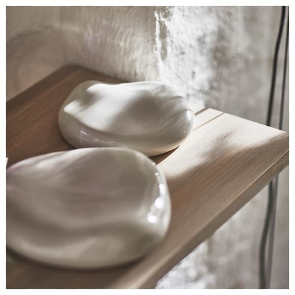 TRÄDGRÄNSEN - Wall decoration, set of 2, ceramic/stones beige - best price from Maltashopper.com 00537954