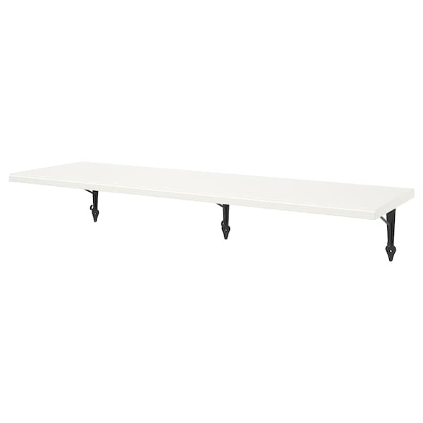 TRANHULT / KROKSHULT - Wall shelf, white stained aspen, 120x30 cm