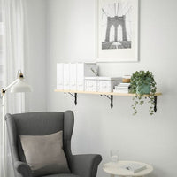 TRANHULT / KROKSHULT - Wall shelf, aspen, 120x30 cm - best price from Maltashopper.com 29336323