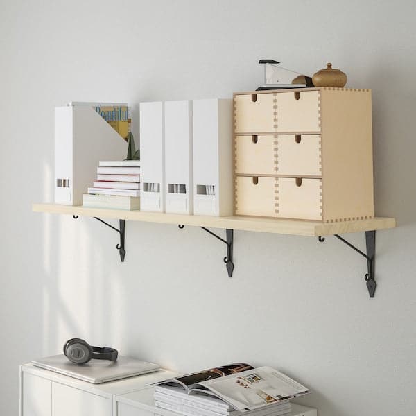 TRANHULT / KROKSHULT - Wall shelf, aspen, 120x30 cm - best price from Maltashopper.com 29336323