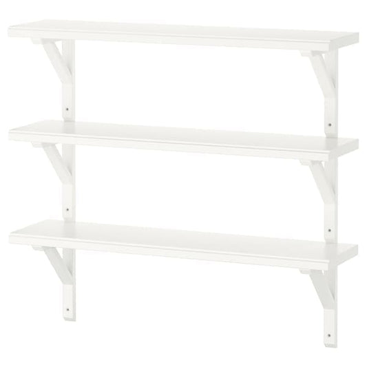TRANHULT / SANDSHULT - Wall shelf combination, white stained aspen, 80x20 cm - best price from Maltashopper.com 09336338