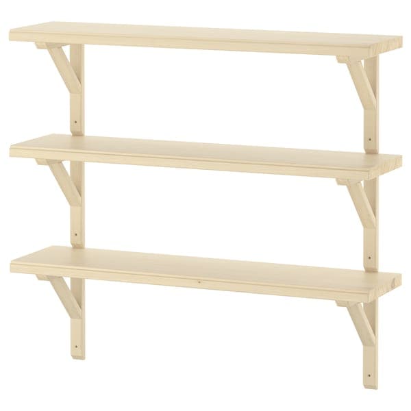 TRANHULT / SANDSHULT - Wall shelf combination, aspen, 80x20 cm