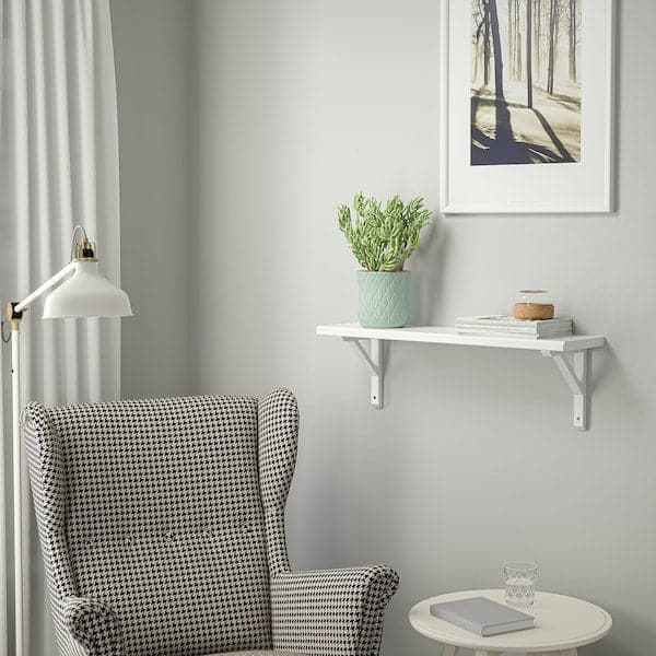 Ikea TRANHULT / SANDSHULT - Wall shelf, white stained aspen, 80x20 cm