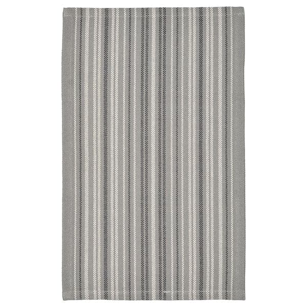 TRANSPORTLED - Rug, flatwoven, grey/striped, 50x80 cm - best price from Maltashopper.com 90537431