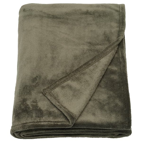 TRATTVIVA - Bedspread, dark grey-green, 150x250 cm