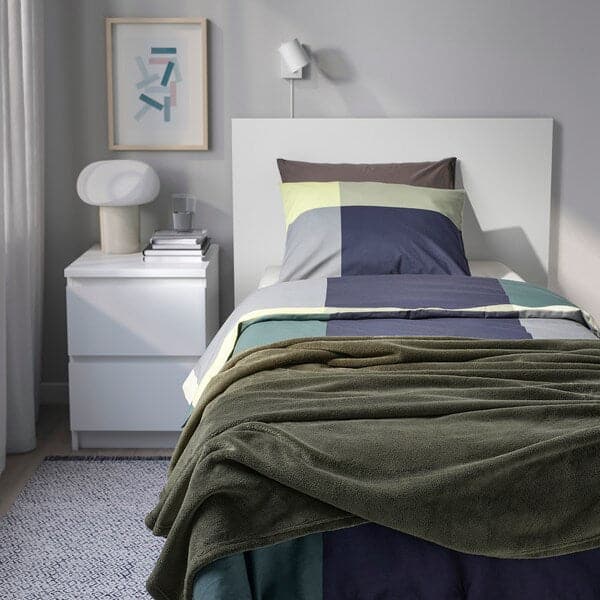 TRATTVIVA - Bedspread, dark grey-green, 150x250 cm - best price from Maltashopper.com 50564247
