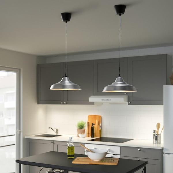 TRETTIOEN - Pendant lamp, aluminium-colour, 38 cm - best price from Maltashopper.com 70501268