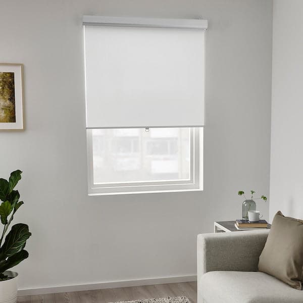 TRETUR - Block-out roller blind, white, 140x195 cm - best price from Maltashopper.com 10491088