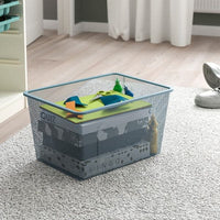 TROFAST - Storage combination with boxes, white/grey-blue, 99x44x94 cm - best price from Maltashopper.com 09480868