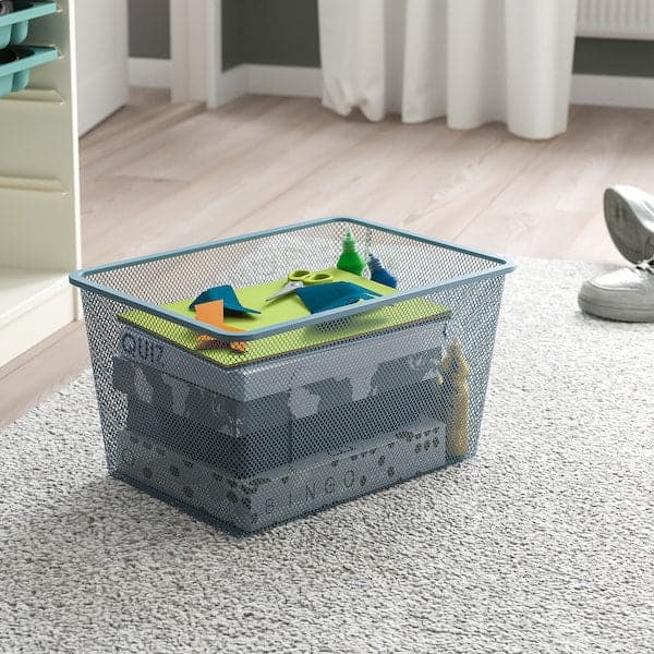 TROFAST - Storage combination with boxes, white/grey-blue, 99x44x56 cm - best price from Maltashopper.com 49479839