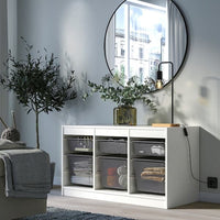 TROFAST - Storage combination with boxes, white/dark grey, 99x44x56 cm - best price from Maltashopper.com 29479835