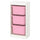 TROFAST storage combination with boxes, white/pink, 46x94x30 cm