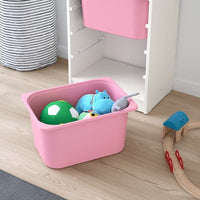 TROFAST - Storage combination with boxes, white/pink, 46x30x94 cm - best price from Maltashopper.com 89533226