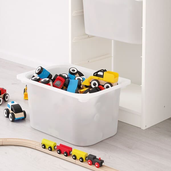 TROFAST - Storage combination with boxes, white/green white, 46x30x145 cm - best price from Maltashopper.com 29533205