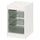 TROFAST storage combination with boxes, white/light green-grey, 34x44x56 cm