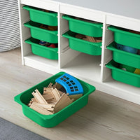 TROFAST - Storage combination with boxes, white/green, 99x44x56 cm - best price from Maltashopper.com 69331564