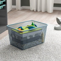 TROFAST - Storage combination with boxes, grey/grey-blue, 99x44x94 cm - best price from Maltashopper.com 39526841