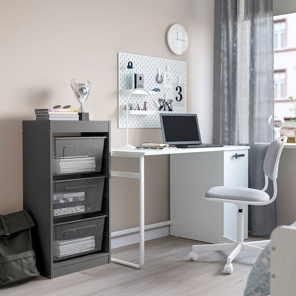 Ikea TROFAST - Storage combination with boxes, grey/dark grey, 46x30x94 cm
