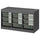 TROFAST - Storage combination with boxes, grey/light green-grey, 99x44x56 cm