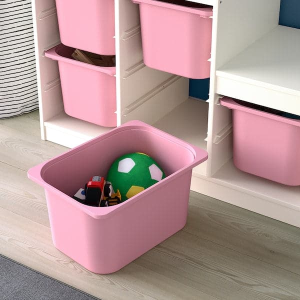 Ikea TROFAST - Storage combination, white/pink, 99x44x94 cm