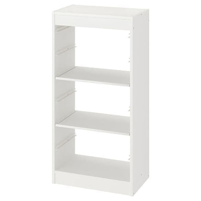 TROFAST - Storage combination with shelves, white, 46x30x94 cm - best price from Maltashopper.com 49487679
