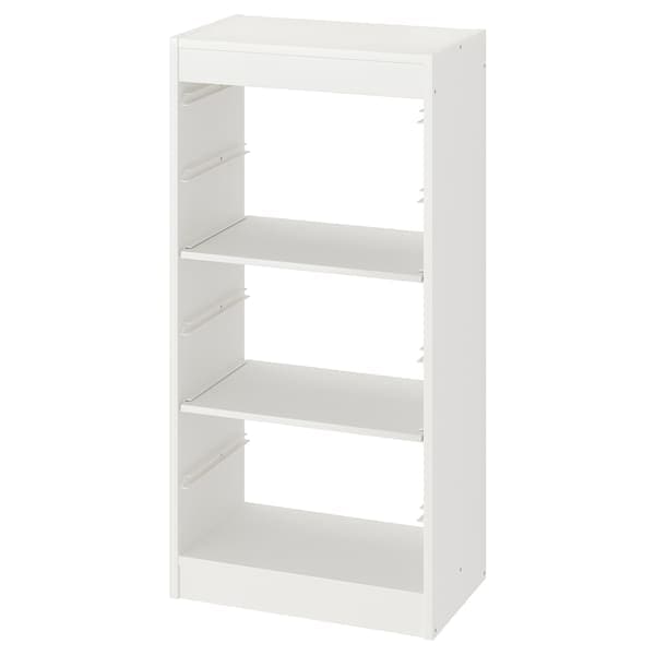 Ikea TROFAST - Storage combination with shelves, white, 46x30x94 cm