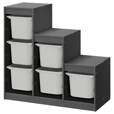 TROFAST - Storage combination, grey/grey, 99x44x94 cm - best price from Maltashopper.com 59526859
