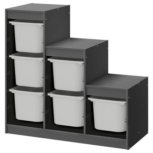 TROFAST - Storage combination, grey/grey, 99x44x94 cm