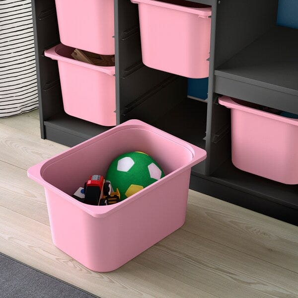 Ikea TROFAST - Storage combination, grey/pink, 99x44x94 cm