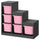 TROFAST storage combination, grey/pink, 99x94x44 cm