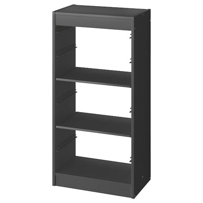TROFAST - Storage combination with shelves, grey, 46x30x94 cm - best price from Maltashopper.com 49526869