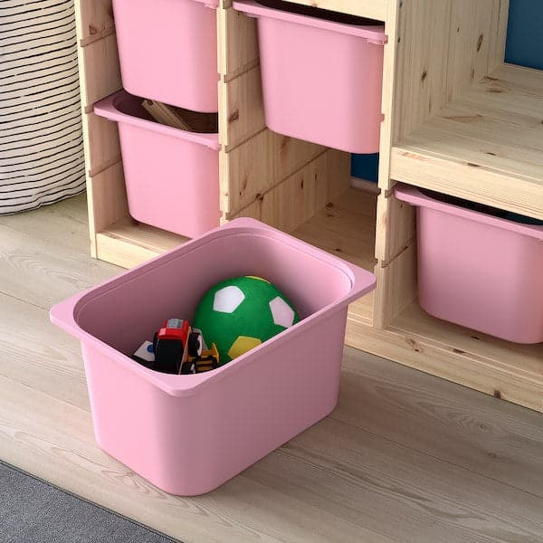 Ikea TROFAST - Storage combination, light white stained pine/pink, 94x44x91 cm