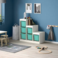 TROFAST - Storage combination, white/turquoise, 99x44x94 cm - best price from Maltashopper.com 89533349