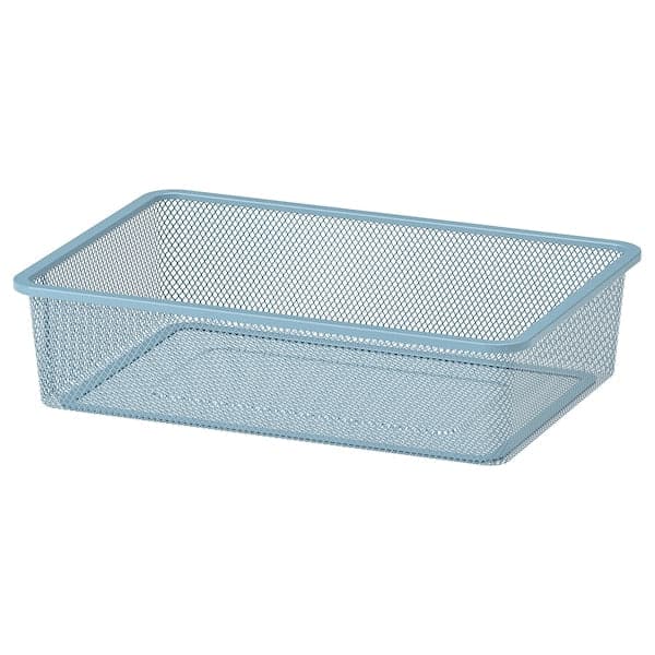 TROFAST - Mesh storage box, grey-blue, 42x30x10 cm