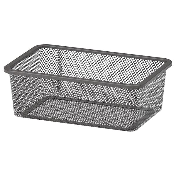 TROFAST - Mesh storage box, dark grey, 20x30x10 cm